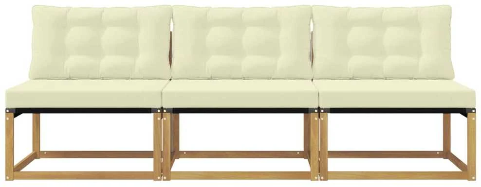 Lauko Vidurinis Sofa Kietos akacijos mediena Balta