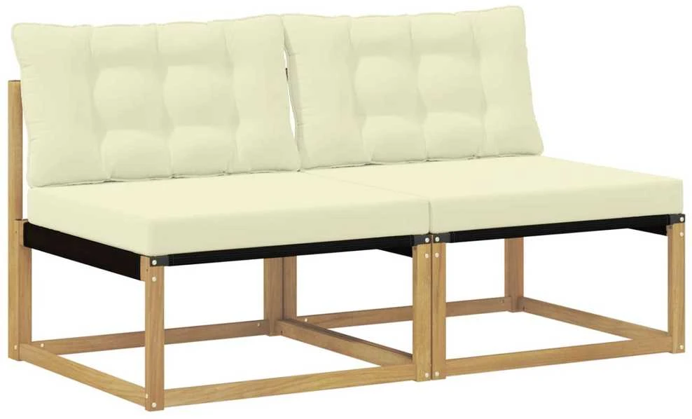 Lauko Vidurinis Sofa Kietos akacijos mediena Balta