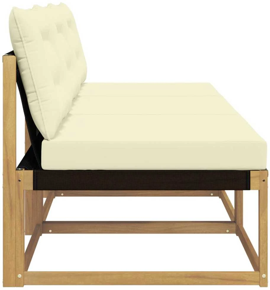 Lauko Vidurinis Sofa Kietos akacijos mediena Balta
