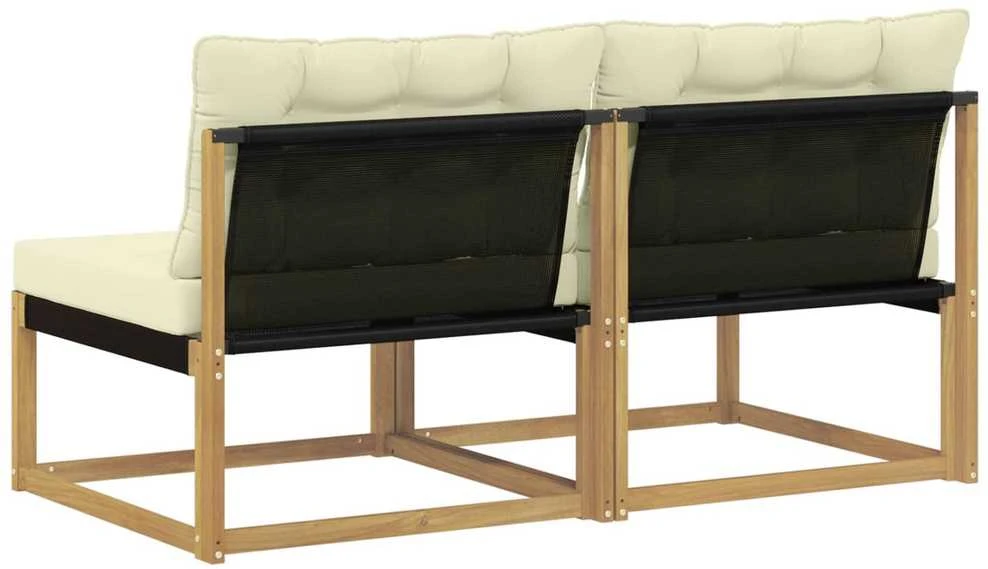 Lauko Vidurinis Sofa Kietos akacijos mediena Balta