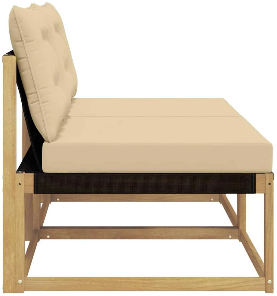 Lauko Vidurinis Sofa Kietos akacijos mediena Balta