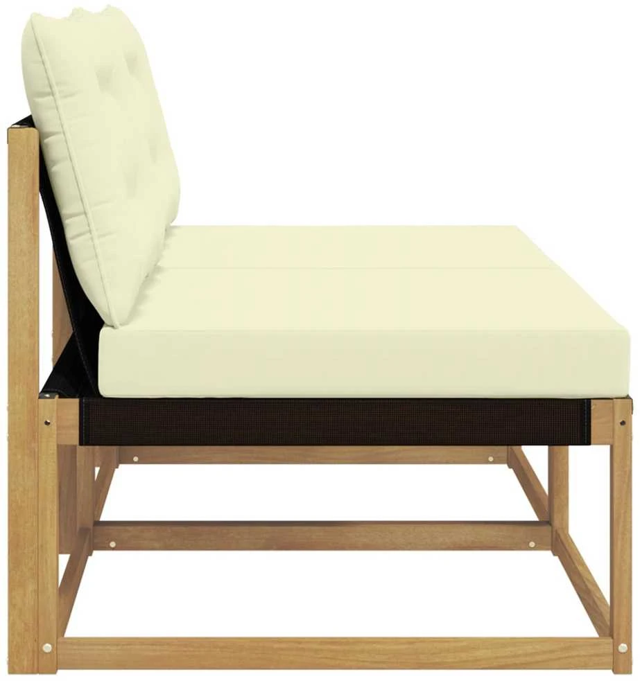 Lauko Vidurinis Sofa Kietos akacijos mediena Balta