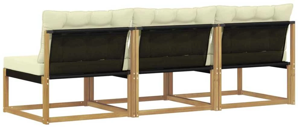 Lauko Vidurinis Sofa Kietos akacijos mediena Balta