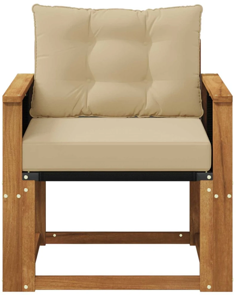 Lauko Vidurinis Sofa Kietos akacijos mediena Natūrali