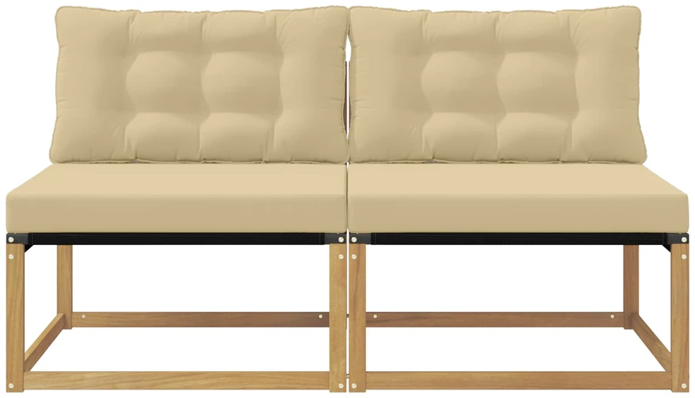 Lauko Vidurinis Sofa Kietos akacijos mediena Balta