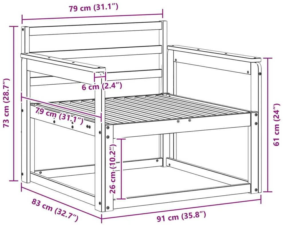 Lauko Vidurinis Sofa Natūrali