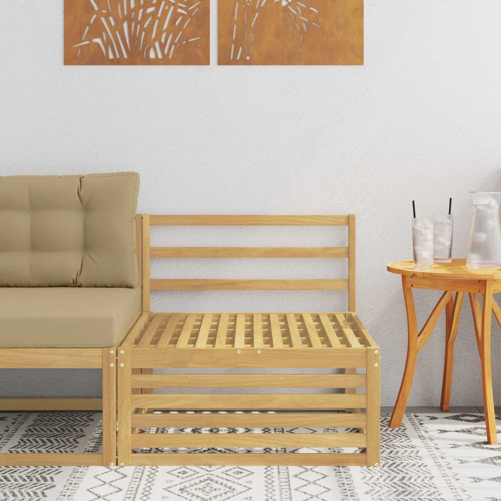 Lauko Vidurinis Sofa Kietos akacijos mediena Balta