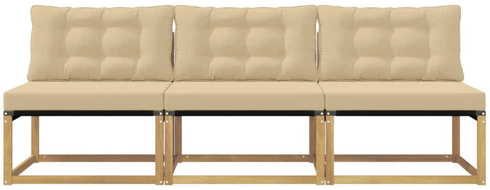 Lauko Vidurinis Sofa Kietos akacijos mediena Balta