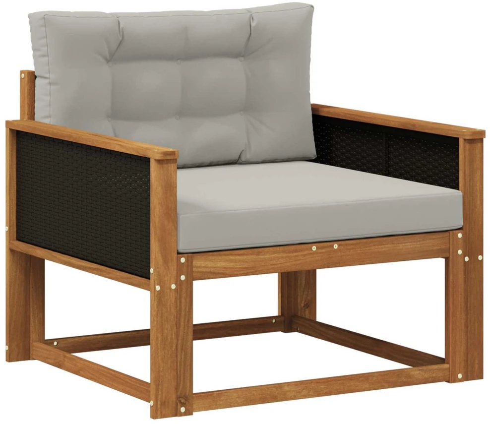 Lauko Vidurinis Sofa Kietos akacijos mediena Natūrali
