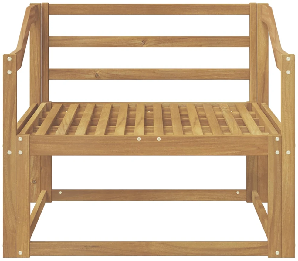 Lauko Vidurinis Sofa Kietos akacijos mediena Balta