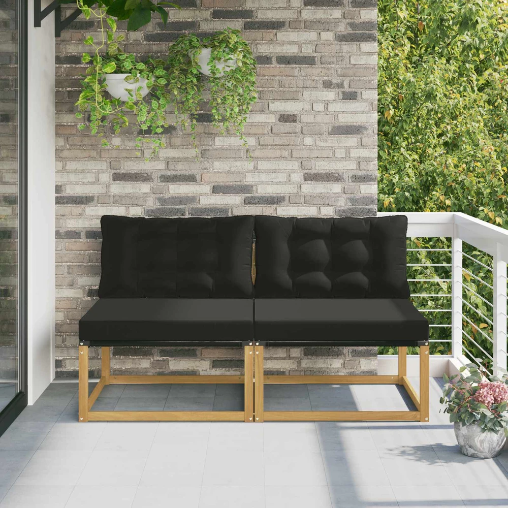 Lauko Vidurinis Sofa Kietos akacijos mediena Balta