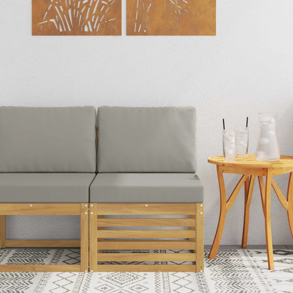 Lauko Vidurinis Sofa Kietos akacijos mediena Balta
