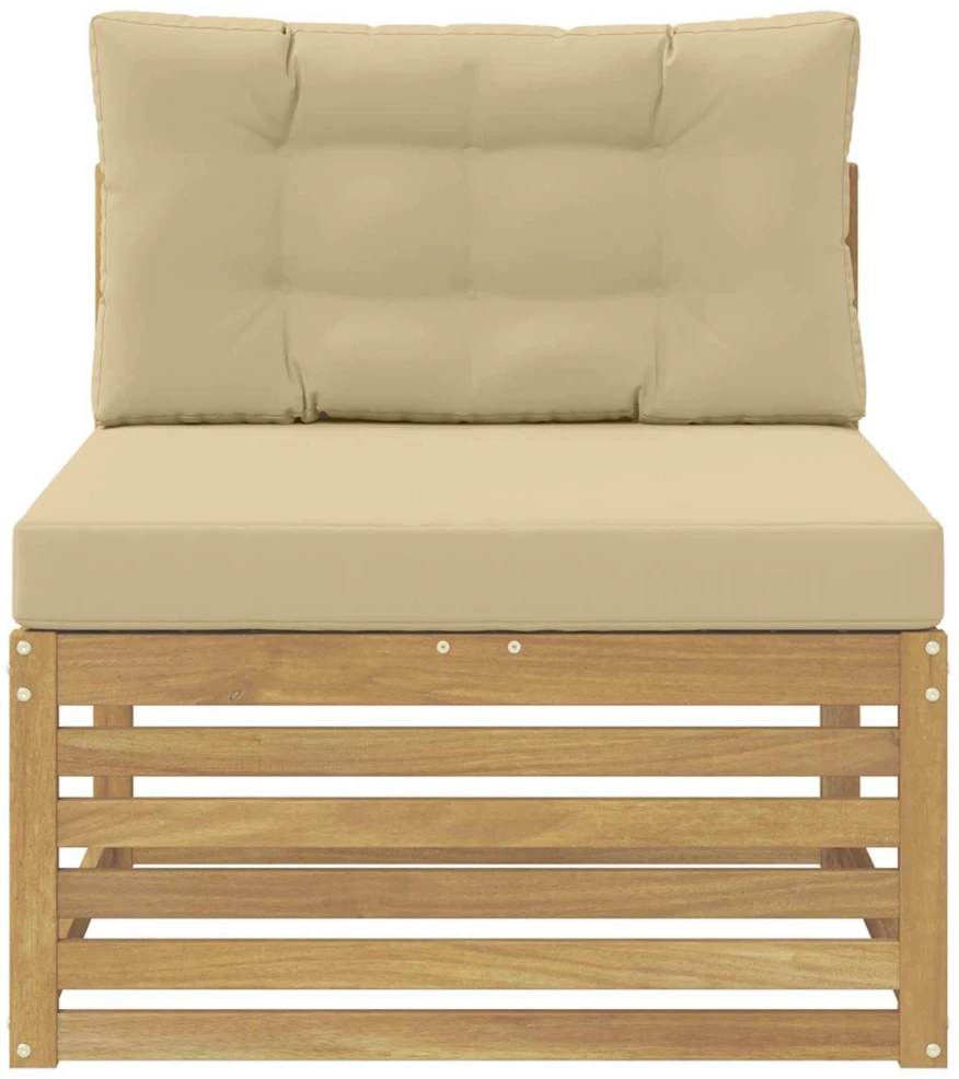 Lauko Vidurinis Sofa Kietos akacijos mediena Balta