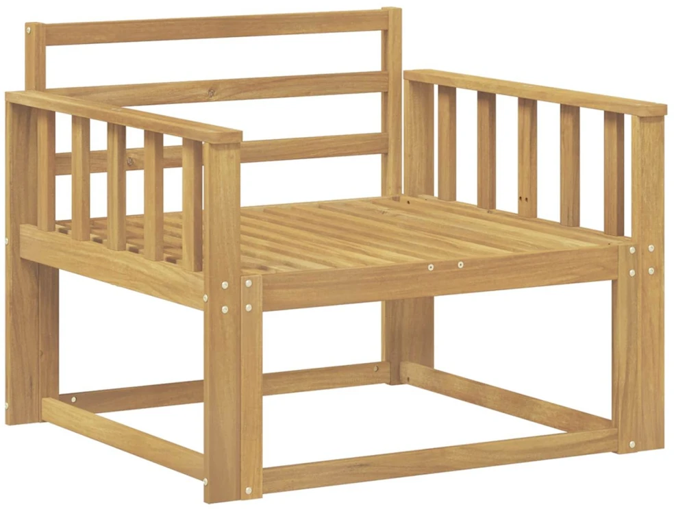 Lauko Vidurinis Sofa Kietos akacijos mediena Balta