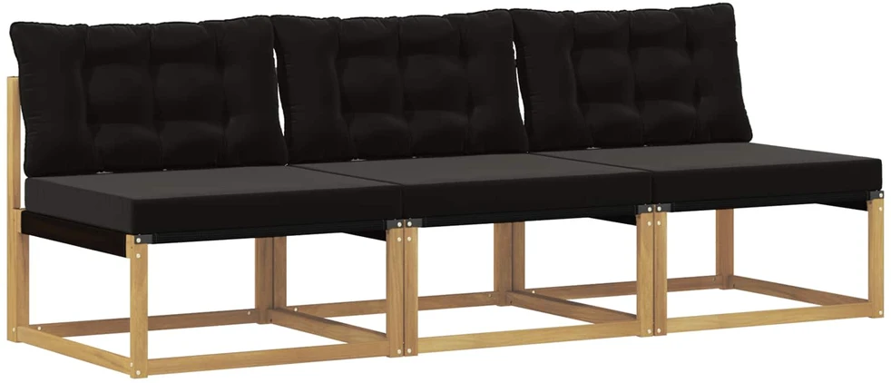 Lauko Vidurinis Sofa Kietos akacijos mediena Balta