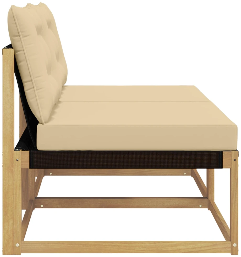 Lauko Vidurinis Sofa Kietos akacijos mediena Balta