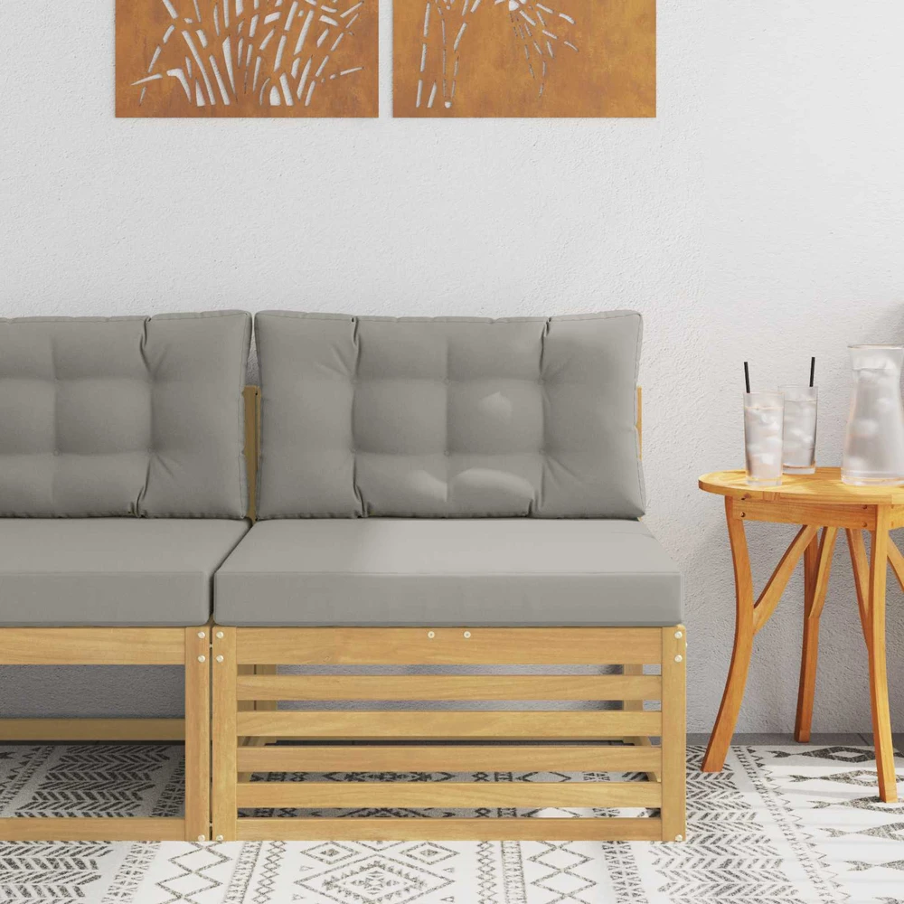 Lauko Vidurinis Sofa Kietos akacijos mediena Balta