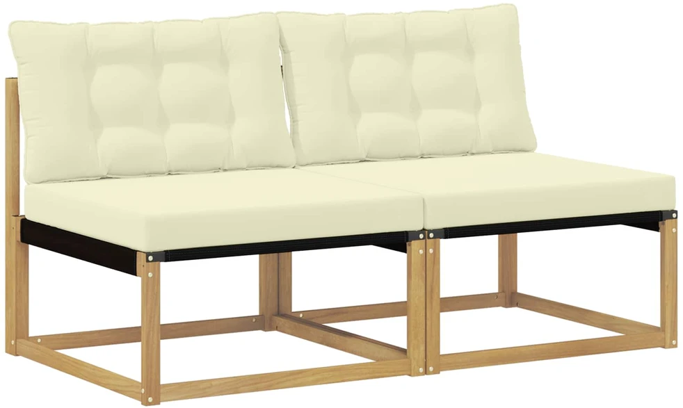 Lauko Vidurinis Sofa Kietos akacijos mediena Balta