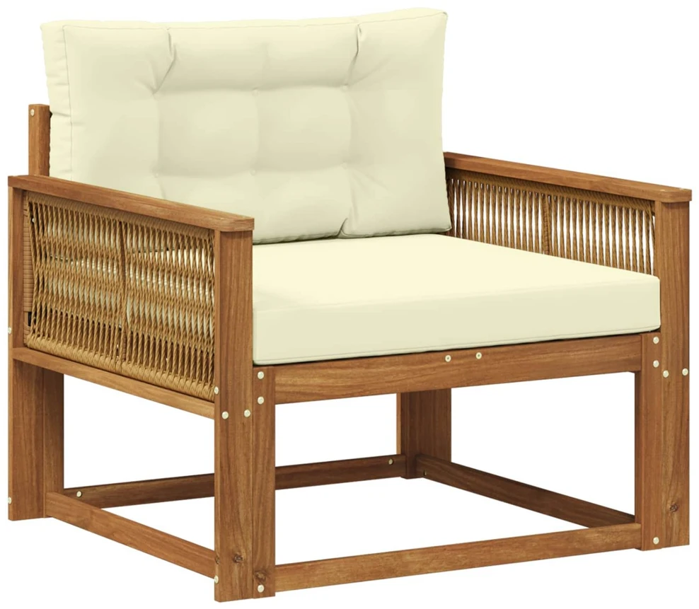 Lauko Vidurinis Sofa Kietos akacijos mediena Natūrali