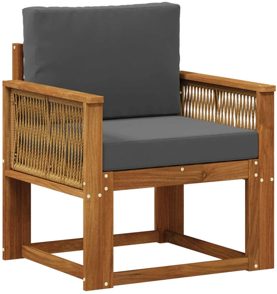 Lauko Vidurinis Sofa Kietos akacijos mediena Natūrali
