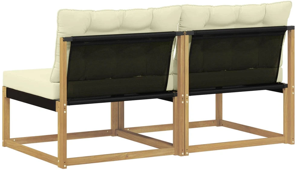 Lauko Vidurinis Sofa Kietos akacijos mediena Balta