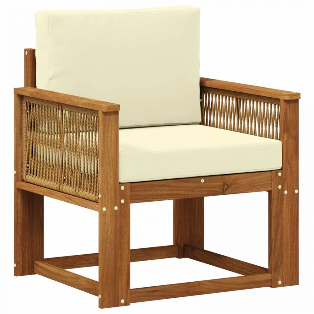 Lauko Vidurinis Sofa Kietos akacijos mediena Natūrali