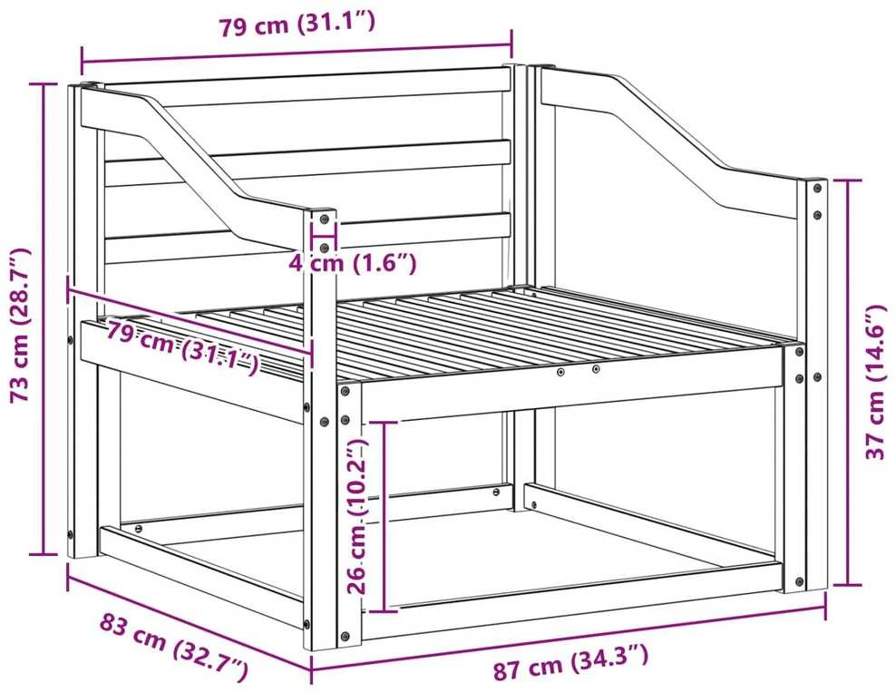 Lauko Vidurinis Sofa Natūrali