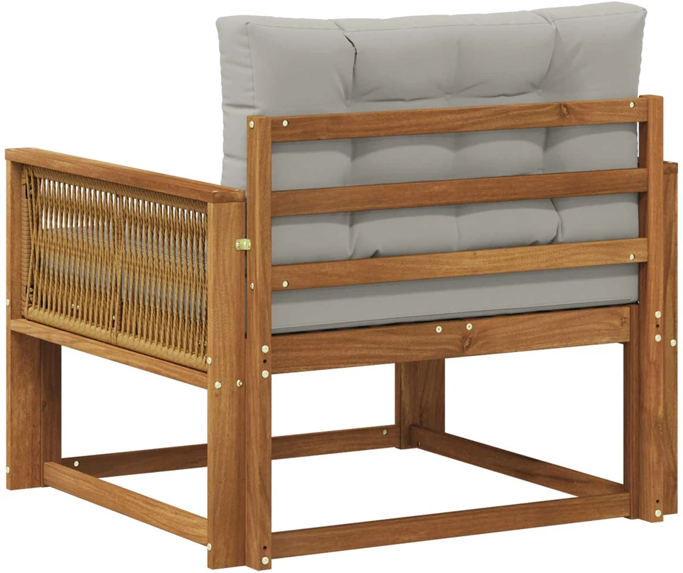 Lauko Vidurinis Sofa Kietos akacijos mediena Natūrali