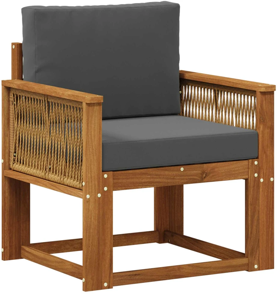 Lauko Vidurinis Sofa Kietos akacijos mediena Natūrali