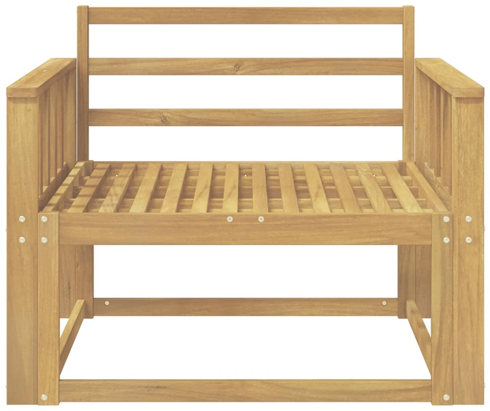 Lauko Vidurinis Sofa Kietos akacijos mediena Balta