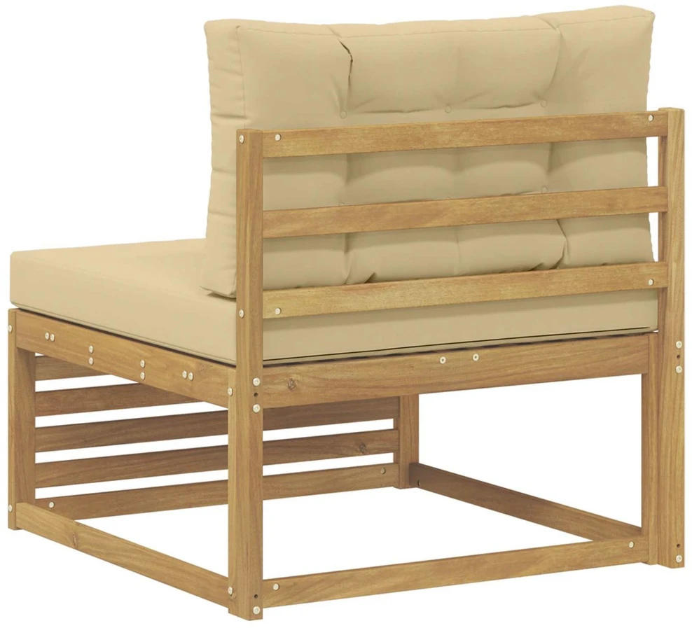 Lauko Vidurinis Sofa Kietos akacijos mediena Balta