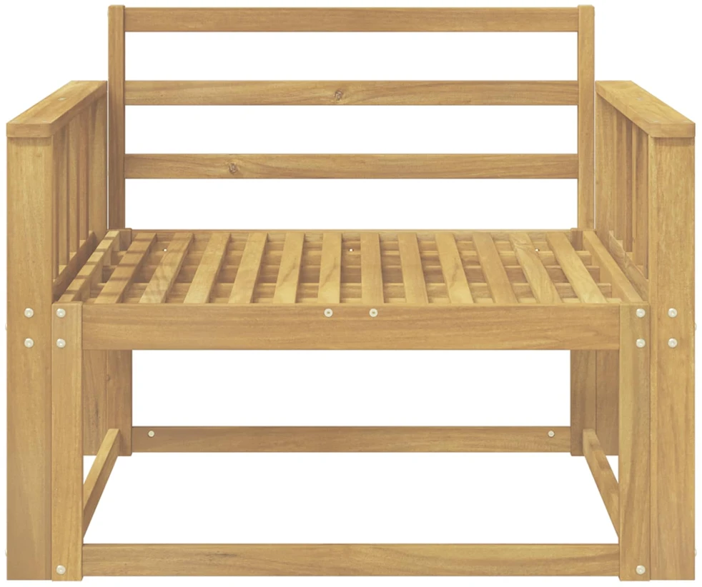 Lauko Vidurinis Sofa Kietos akacijos mediena Balta