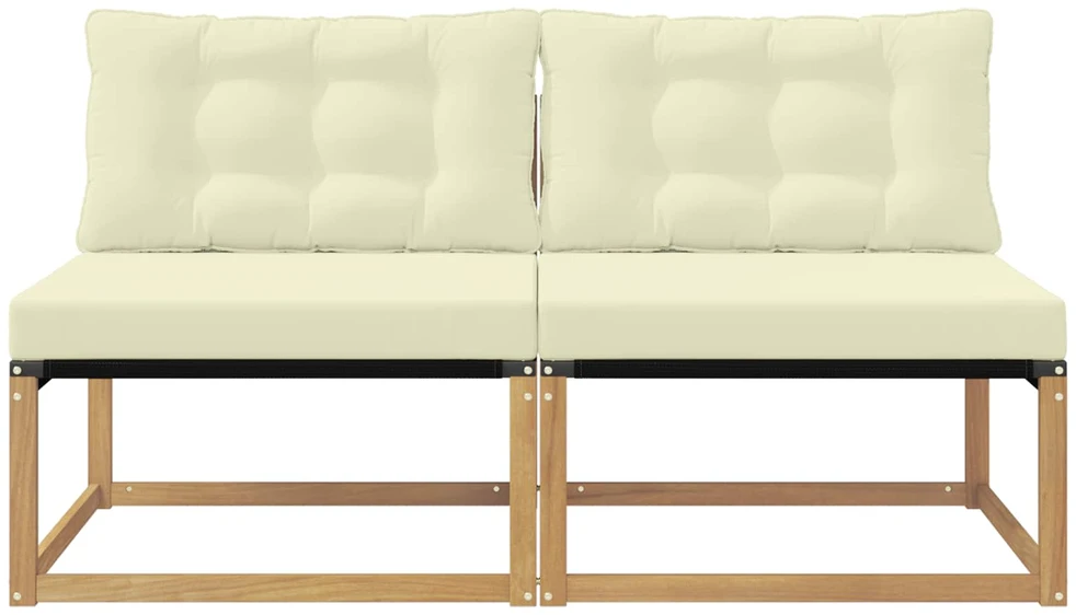 Lauko Vidurinis Sofa Kietos akacijos mediena Balta