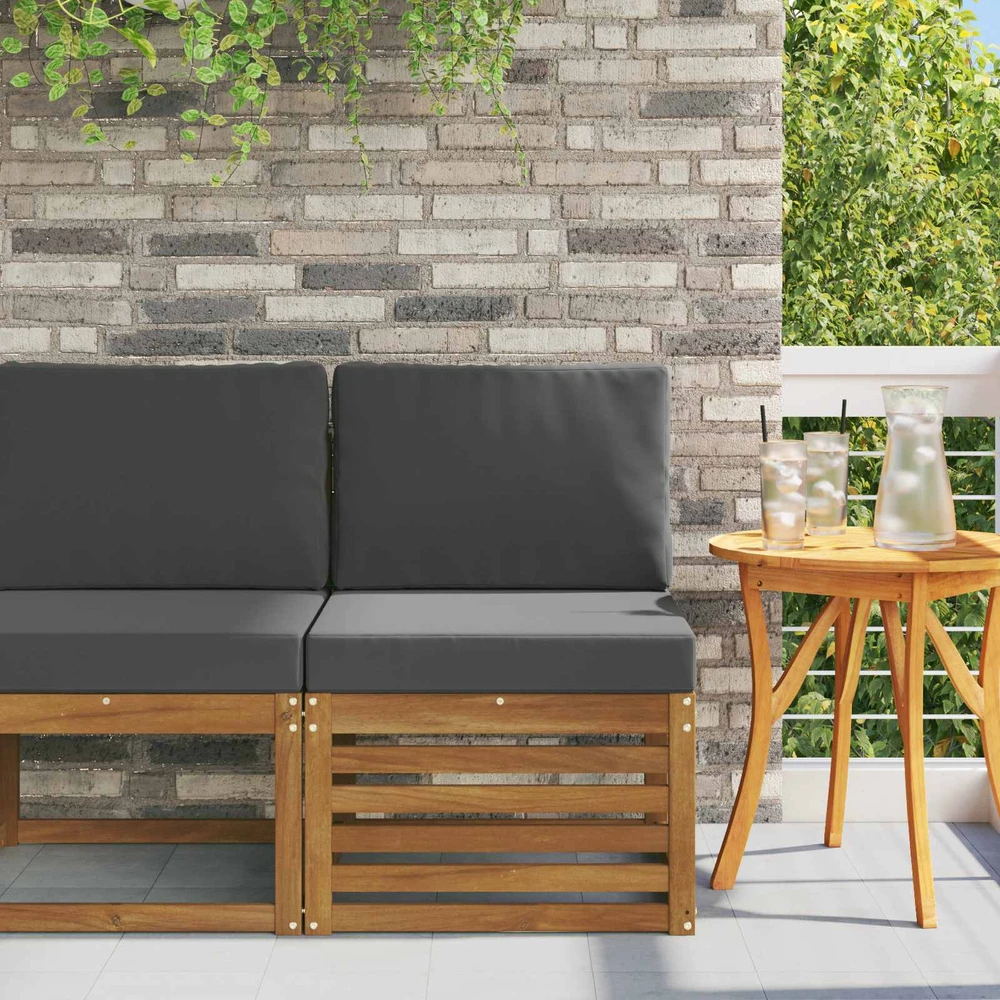 Lauko Vidurinis Sofa Kietos akacijos mediena Natūrali