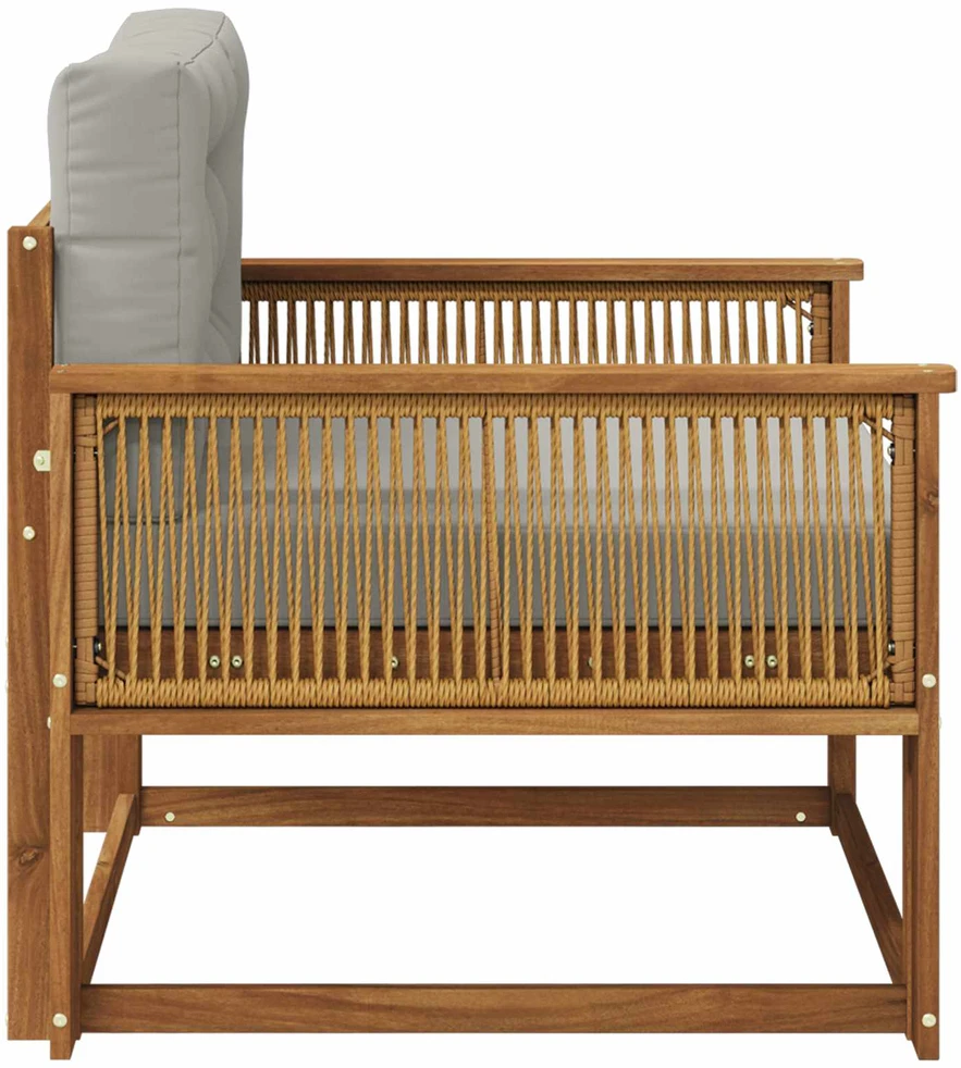Lauko Vidurinis Sofa Kietos akacijos mediena Natūrali