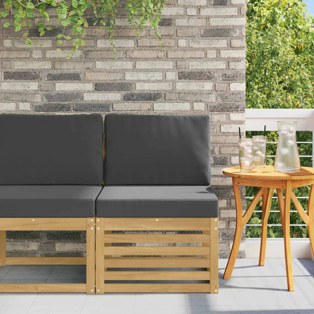 Lauko Vidurinis Sofa Kietos akacijos mediena Balta