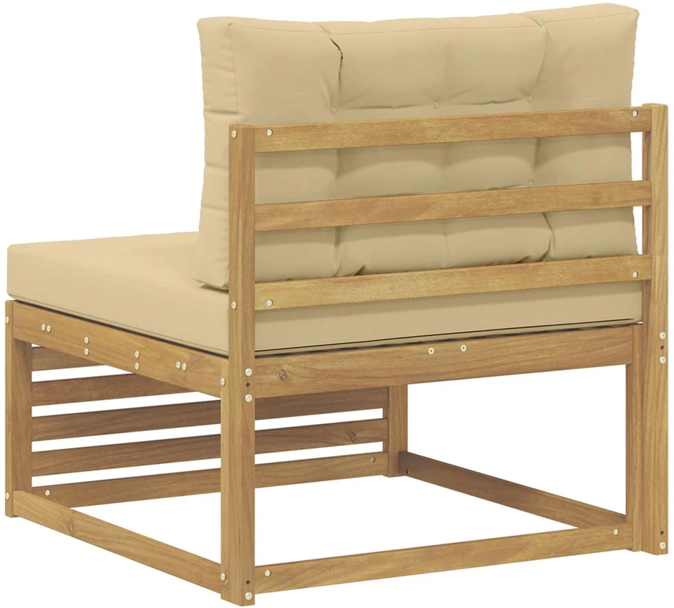 Lauko Vidurinis Sofa Kietos akacijos mediena Balta