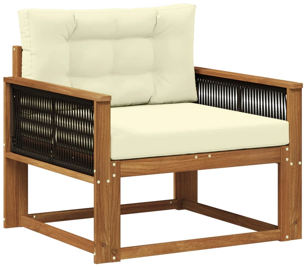 Lauko Vidurinis Sofa Kietos akacijos mediena Natūrali