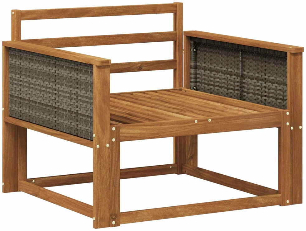 Lauko Vidurinis Sofa Kietos akacijos mediena Natūrali