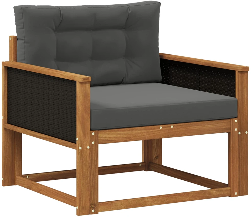 Lauko Vidurinis Sofa Kietos akacijos mediena Natūrali