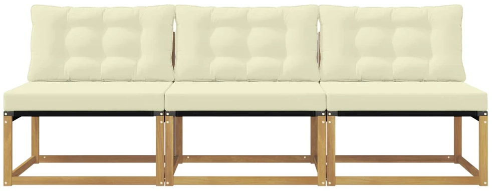 Lauko Vidurinis Sofa Kietos akacijos mediena Balta