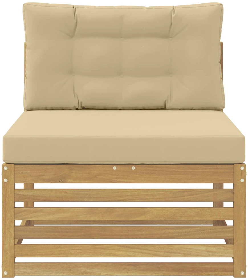 Lauko Vidurinis Sofa Kietos akacijos mediena Balta