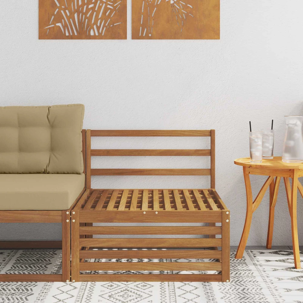 Lauko Vidurinis Sofa Kietos akacijos mediena Natūrali