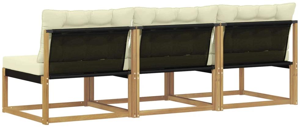 Lauko Vidurinis Sofa Kietos akacijos mediena Balta