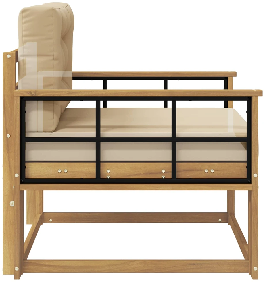 Lauko Vidurinis Sofa Kietos akacijos mediena Balta