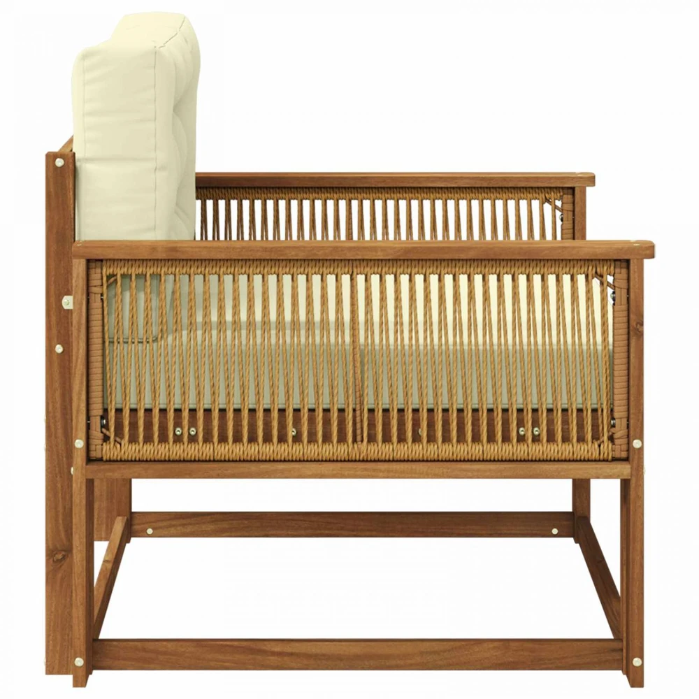 Lauko Vidurinis Sofa Kietos akacijos mediena Natūrali