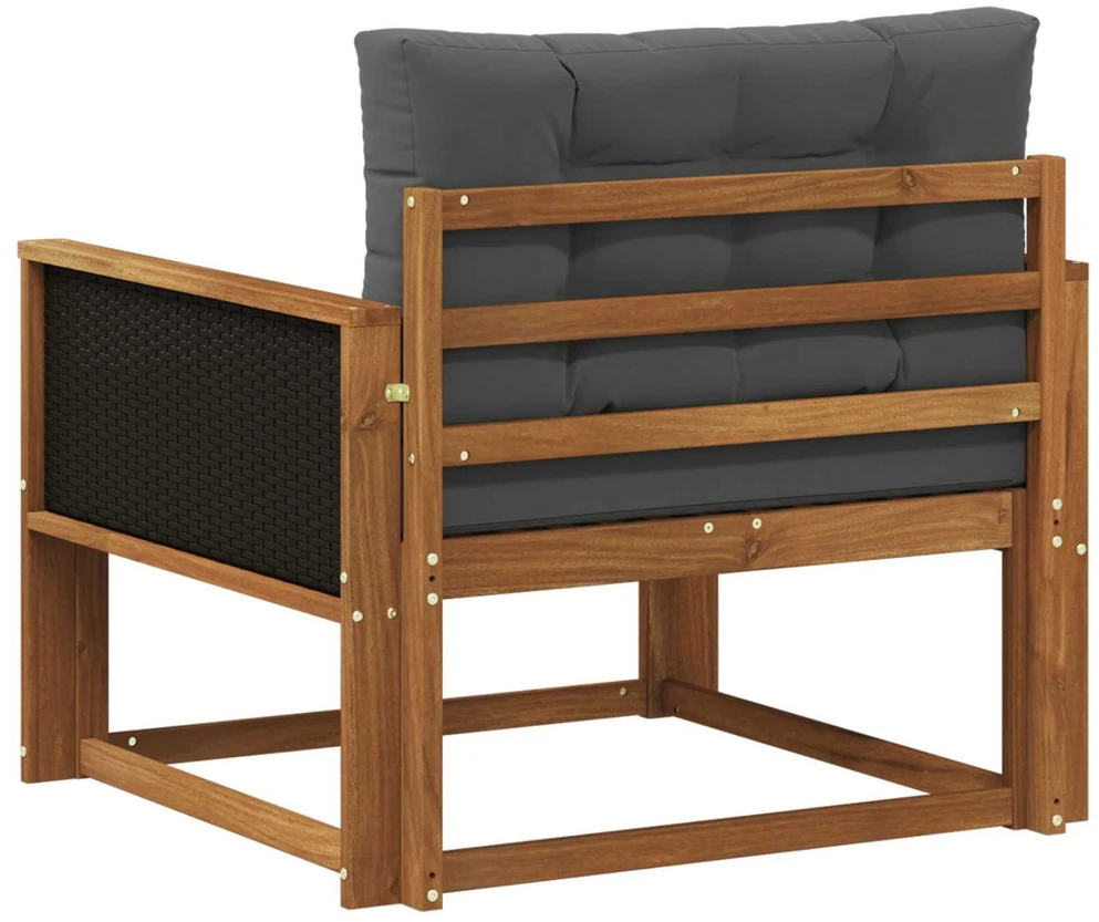 Lauko Vidurinis Sofa Kietos akacijos mediena Natūrali