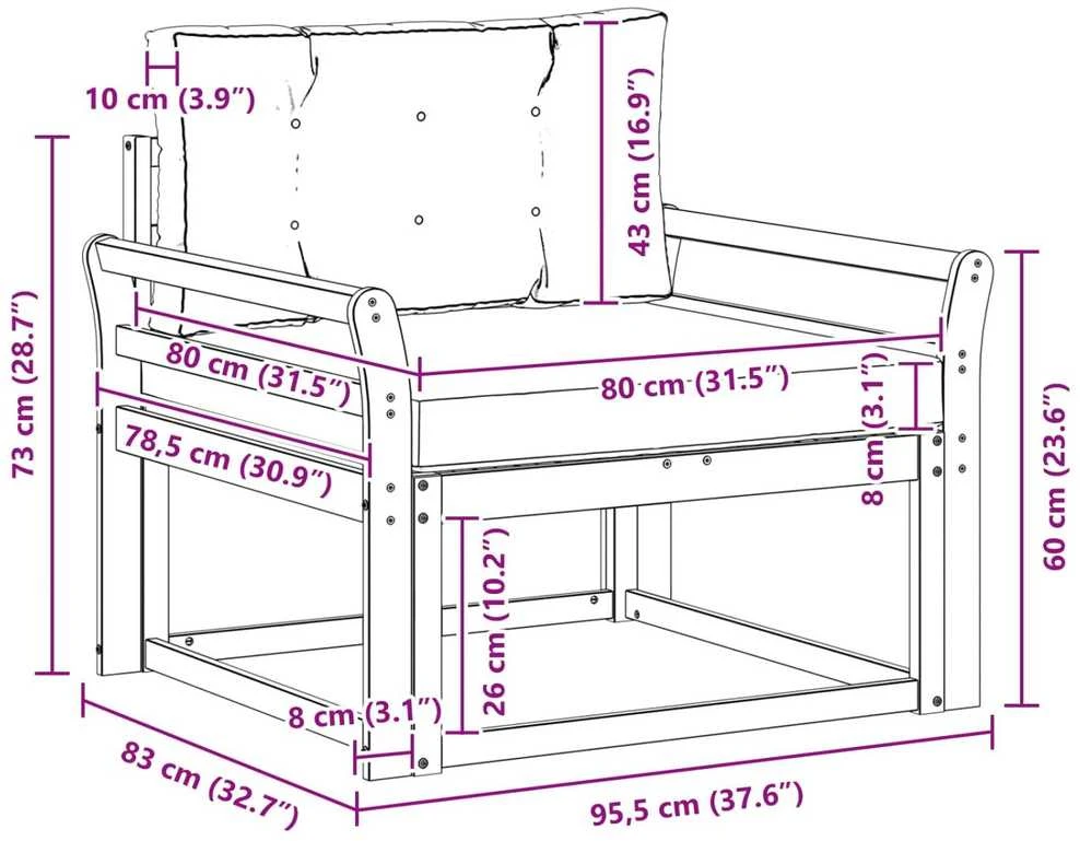 Lauko Vidurinis Sofa Natūrali