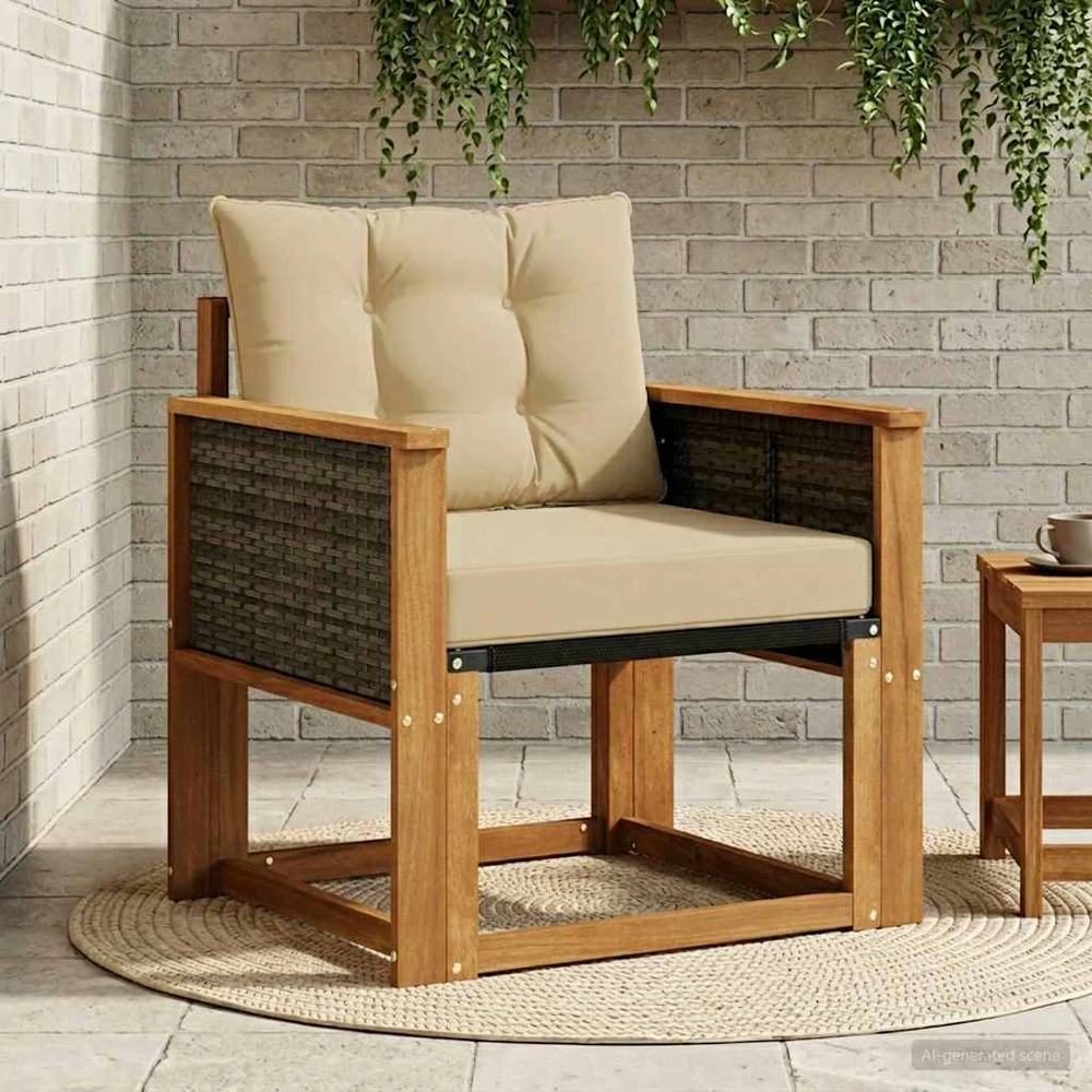 Lauko Vidurinis Sofa Kietasis akacijos medis ir Textilene