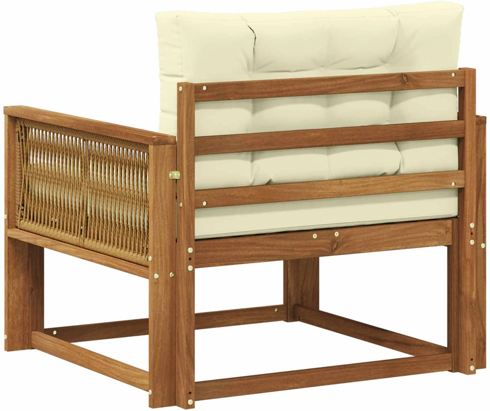 Lauko Vidurinis Sofa Kietos akacijos mediena Natūrali